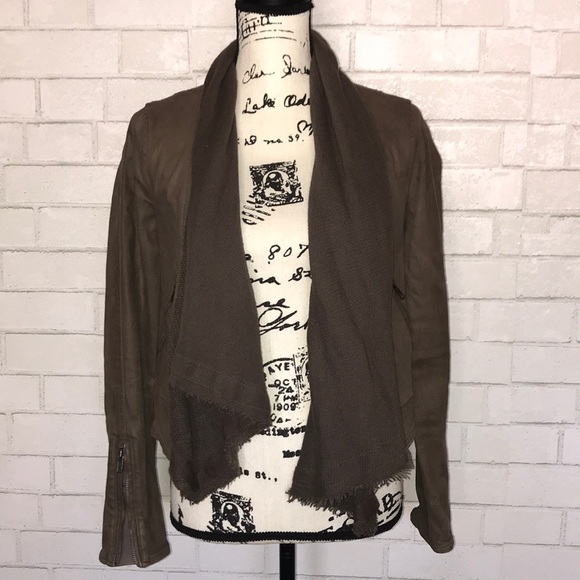 Free People Drape front denim jacket - Picture 5 of 7